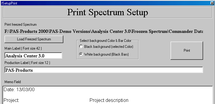 Print Spectrum Analyer Print module