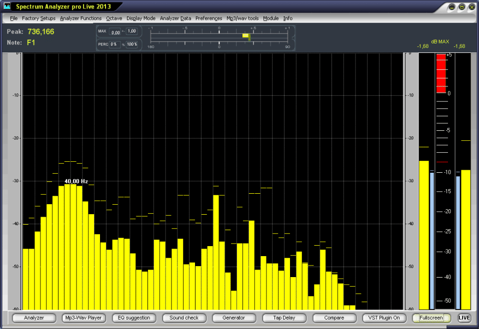 PAS 1/3 Octave Spectrum Analyzer, Graphic Equalizer, Dolby
